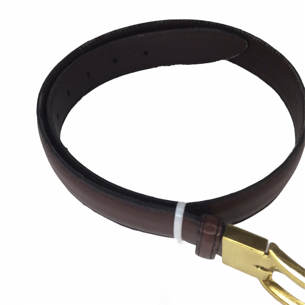 BURGUNDY genuine leather belt - Picture 3 of 7